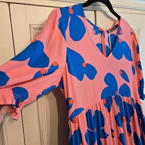 NWT Mister Zimi Maeve Dress Sapphire Blue Maxi  2 - Picture 9 of 12